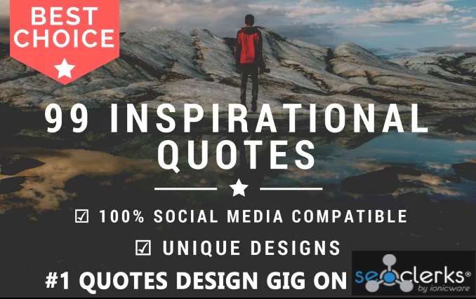 I can Create 99 Inspirational Image Quotes With LOGO In 24h for $15 ...