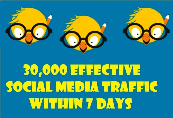 Drive 30,000 Effective Social Media traffic Within 7 Days