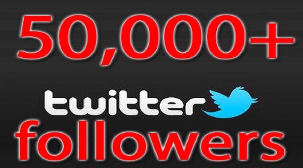 get you 50,000 Top Quality Real looking TWITTER followers follow in ...