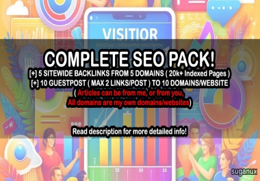 5 Permanent Sitewide Links + 10 Permanent Guest Post to 10 Domains