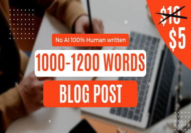 I Will Write SEO-Optimized,  100 Percent Human Blog Posts That Engage and Convert