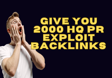 Give you 2000 HQ PR Exploit backlinks​