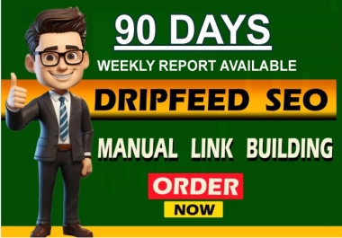 90-Day THREE MONTH Drip Feed Manual Link Building with SEO Backlinks - USA Targeted