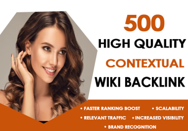 I will create 500 High Quality Contextual WIKI Backlink