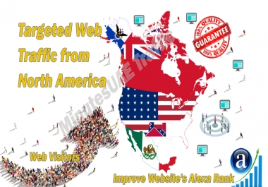 North American web visitors real targeted Organic web traffic from North America