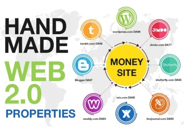 10 Handmade Web 2.0 Blogs with Login Details Plus Free 5 High DA Profile Backlinks 