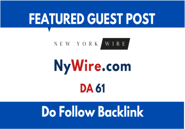 I will guest post on Nywire,  Nywire. com