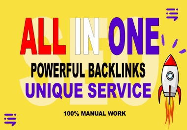 All In One OFF-PAGE SEO Powerful Backlinks Unique Service