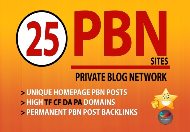 Create Premium 25 PBNs Post,  High Metrics Backlinks to Boost Your website Rank