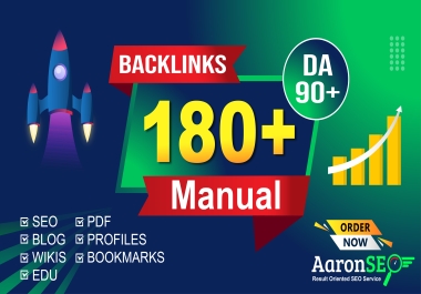 180 +MANUALLY BLOG, EU, PDF, PROFILE, BOOKMARK, WIKIS HIGH DA BACKLINKS PR9 DA UPTO 100