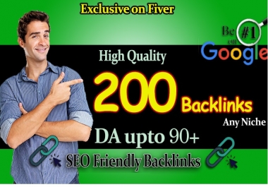 Get Top Ranking in Google with 200 High Quality SEO Backlinks