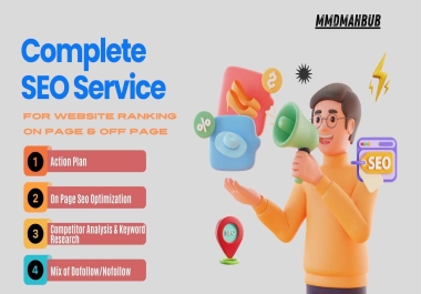 Complete SEO Service for Website Ranking Off and On Page SEO