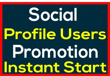 Social Media Profile Promotion And Social Photo Or Social Video Promotion