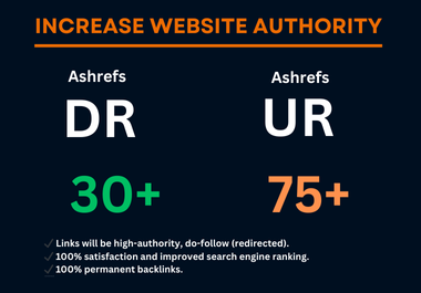 Boost Your Website Domain Rating (DR) 30+ with High-Authority Backlinks | Safe & Permanent