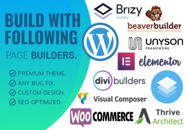 I will fix,  create,  design,  customize,  rebuild responsive wordpress website