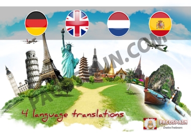 Translation Into Spanish, English, Dutch Or German