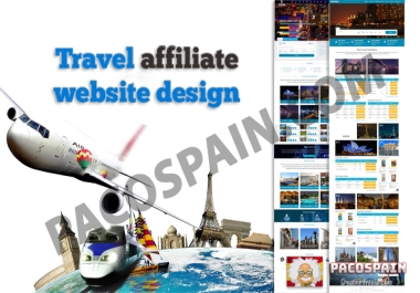 Travel Affiliate Website design, passive income