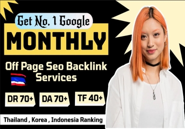 Gaming Monthly Off Page SEO Backlink Service for Top Ranking in Thailand & Indonesia