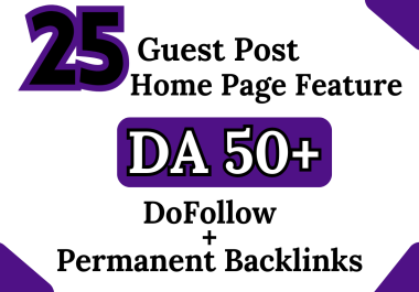 25 GuestPosts on DA50 - Write+Publish - Homepage Feature