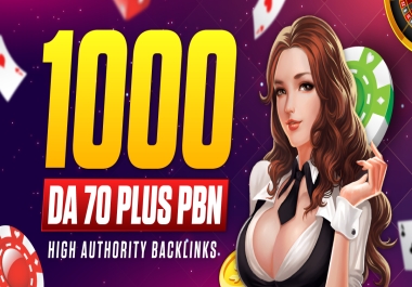 Powerful Thai Indonesia Korean 1000 DA 50+ PBNs Unique Domains Gambling Slots Betting backlinks