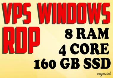 Fast Delivery Windows VPS 4 Core CPUs 8 GB RAM 160 GB SSD - The Cheapest in Seoclerk