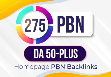 Build, All DA50+ High Quality 275 PBN Backlinks, To Website Improving