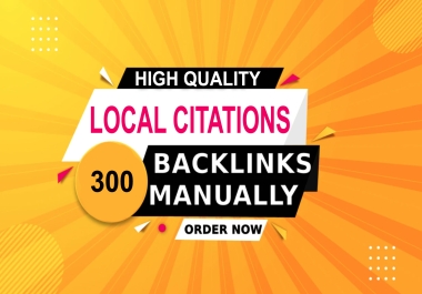 I will Do 300 USA Local Citations. You will get best work. Satisfaction Guaranteed!!!