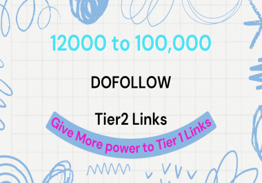 12000 DO-FOLLOW tier 2 backlink power to tier 1