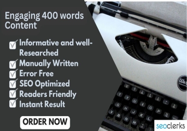 I will Write top quality 400 words article in cheap price