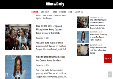 Advertise on website rrnewdaily.com with 250,000-500,000 monthly views for three days straight.