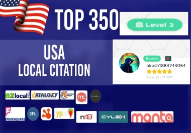 I will list your business in 350 USA local citations