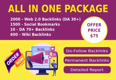 Cheapest All In One Backlinks Package for Rank Top On Google Search Engine