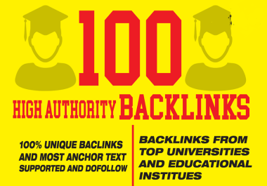 150 EDU/Gov Manually Created From Universities Domains SEO link building Backlinks