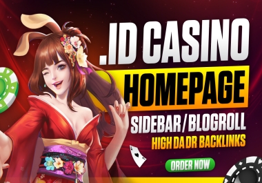 Get Powerful 30 .ID Casino Sidebar/Blogroll PBN Backlinks With High DR/DR