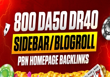 800 - Casino,Ufabet,Betting,Gambling SIDEBAR PBN's BACKLINKS WITH DA50 Plus SITES