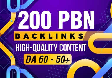 PBN --- 200 PBNs Permanent POST With HIGH DA 60 - 50+ Homepage