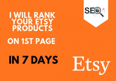 I will rank etsy products on 1st page