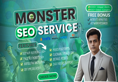 Rank Fast Your Website with High DA Dofollow Monster SEO Backlinks