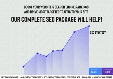 complete SEO package to boost your website's search engine rankings