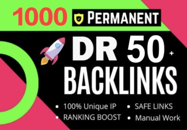 Do 1000 High DR 80 to 50 and High tf SEO Dofollow Backlinks 