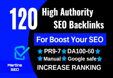 MANUALLY Do 120 UNIQUE PR9 SEO BackIinks on DA100-60 sites