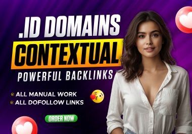 50 Premium. id Indonesian Domains Home Page Backlinks With Da50+ DR50+ Plus Sites