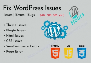 I will Fix all WordPress Issues and errors