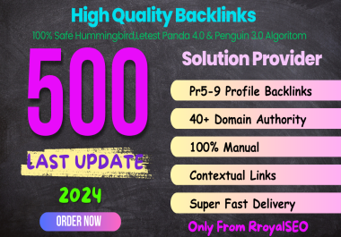 You will get 500+ Unique High-Quality Authority Seo Backlinks to Increase your website Ranking