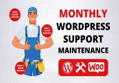 High Quality WordPress Maintenance,  Website Update,  WordPress Support And Site Assistance