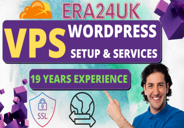VPS Server Setup WordPress Website Fix Plus Cloudflare,  Email Config,  SSL