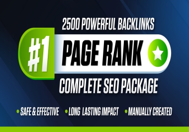 Rank 1st Page with 2500 Mix SEO Backlinks on High Authority Websites