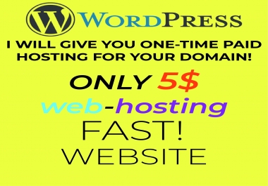 ONE-TIME PAID WEBHOSTING FOR YOUR DOMAIN!!!