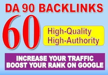 Get 60 Manual BackIinks on DA 90 sites 