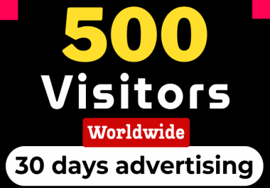 Limited niche targeted advertising real web traffic Visitors from Global to your website